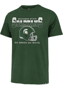 47 Michigan State Spartans Green Superior Lacer Hockey Short Sleeve Fashion T Shirt