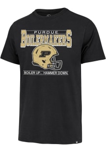 47 Purdue Boilermakers Black Superior Lacer Hockey Short Sleeve Fashion T Shirt