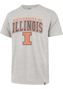 47 Illinois Fighting Illini Grey Dome Over Franklin Short Sleeve Fashion T Shirt