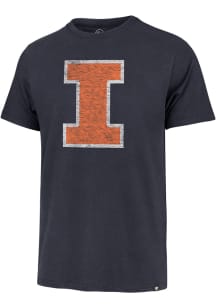 47 Illinois Fighting Illini Navy Blue Premier Franklin Short Sleeve Fashion T Shirt