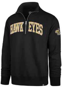 47 Iowa Hawkeyes Mens Black Striker Long Sleeve 1/4 Zip Fashion Pullover