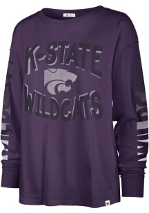 47 K-State Wildcats Womens Purple Cloud Nine LS Tee