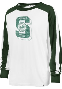 47 Michigan State Spartans Womens White Caribou LS Tee