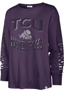 47 TCU Horned Frogs Womens Purple Cloud Nine LS Tee