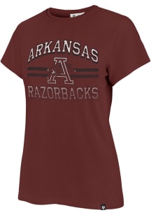 47 Arkansas Razorbacks Womens Crimson Bright Eyed Short Sleeve T-Shirt