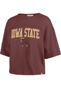 47 Iowa State Cyclones Womens Crimson Stevie Short Sleeve T-Shirt