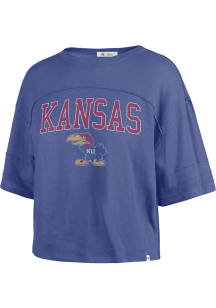 47 Kansas Jayhawks Womens Blue Stevie Short Sleeve T-Shirt