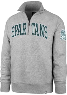 47 Michigan State Spartans Mens Grey Striker Long Sleeve 1/4 Zip Fashion Pullover