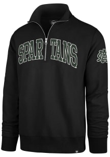 Mens Michigan State Spartans Black 47 Striker 1/4 Zip Fashion Pullover