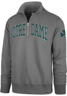 47 Notre Dame Fighting Irish Mens Grey Striker Long Sleeve 1/4 Zip Fashion Pullover