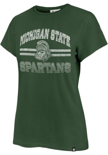 47 Michigan State Spartans Womens Green Bright Eyed Short Sleeve T-Shirt