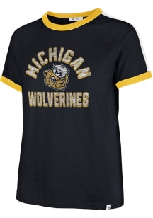 47 Michigan Wolverines Womens Navy Blue Sweet Heat Short Sleeve T-Shirt