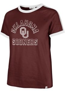 47 Oklahoma Sooners Womens Crimson Sweet Heat Short Sleeve T-Shirt