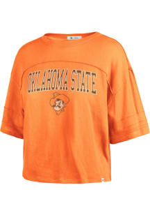 47 Oklahoma State Cowboys Womens Orange Stevie Short Sleeve T-Shirt