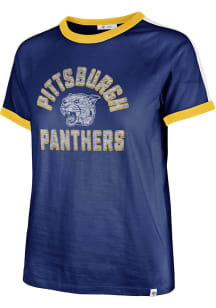 47 Pitt Panthers Womens Blue Sweet Heat Short Sleeve T-Shirt