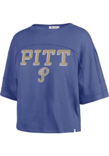 47 Pitt Panthers Womens Blue Stevie Short Sleeve T-Shirt