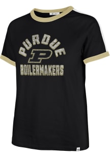 47 Purdue Boilermakers Womens Black Sweet Heat Short Sleeve T-Shirt