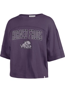 47 TCU Horned Frogs Womens Purple Stevie Short Sleeve T-Shirt