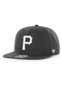 47 Pittsburgh Pirates Black No Shot Captain Mens Snapback Hat