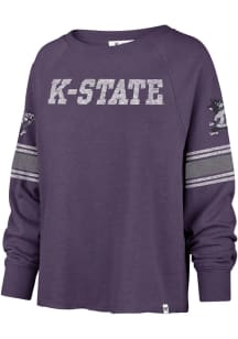 47 K-State Wildcats Womens Purple Allie Crew Sweatshirt