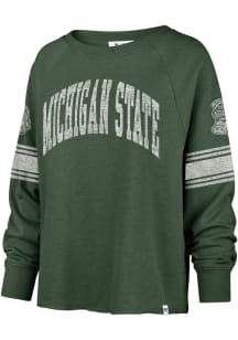 47 Michigan State Spartans Womens Green Allie Crew Sweatshirt