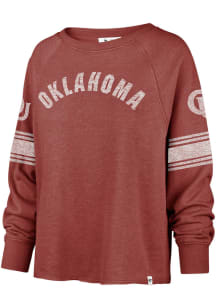47 Oklahoma Sooners Womens Crimson Allie Crew Sweatshirt