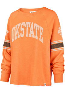 47 Oklahoma State Cowboys Womens Orange Allie Crew Sweatshirt