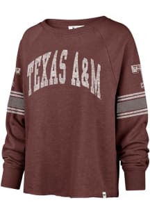 47 Texas A&amp;M Aggies Womens Maroon Allie Crew Sweatshirt