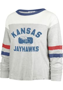47 Kansas Jayhawks Womens Grey All Class LS Tee