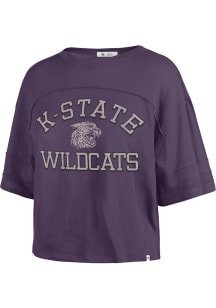47 K-State Wildcats Womens Purple Half Moon Short Sleeve T-Shirt