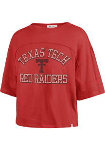 47 Texas Tech Red Raiders Womens Red Half Moon Short Sleeve T-Shirt