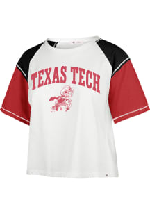 47 Texas Tech Red Raiders Womens White Serenity Short Sleeve T-Shirt