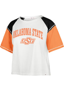 47 Oklahoma State Cowboys Womens White Serenity Short Sleeve T-Shirt