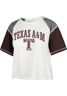 47 Texas A&amp;M Aggies Womens White Serenity Short Sleeve T-Shirt