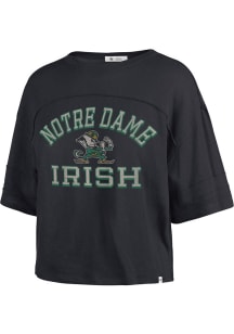 47 Notre Dame Fighting Irish Womens Navy Blue Half Moon Short Sleeve T-Shirt