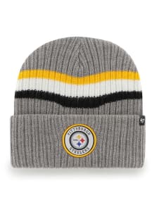 47 Pittsburgh Steelers Grey Highline Cuff Knit Mens Knit Hat