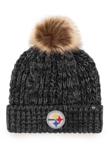 47 Pittsburgh Steelers Black Meeko  Cuff Knit Womens Knit Hat