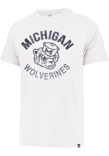 47 Michigan Wolverines White Lockdown Franklin Short Sleeve Fashion T Shirt