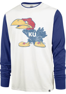 47 Kansas Jayhawks White Premier Rumford Long Sleeve Fashion T Shirt