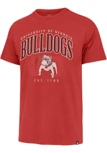47 Georgia Bulldogs Red Double Header Franklin Short Sleeve Fashion T Shirt