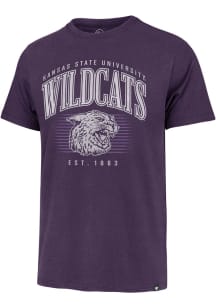 47 K-State Wildcats Purple Double Header Franklin Short Sleeve Fashion T Shirt
