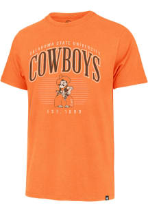 47 Oklahoma State Cowboys Orange Double Header Franklin Short Sleeve Fashion T Shirt