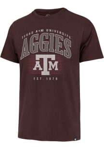 47 Texas A&amp;M Aggies Maroon Double Header Franklin Short Sleeve Fashion T Shirt