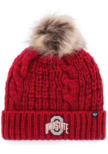 47 Ohio State Buckeyes Red Meeko Cuff Knit Womens Knit Hat