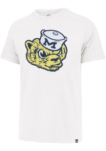 47 Michigan Wolverines White Franklin Knockout Fieldhouse Short Sleeve Fashion T Shirt