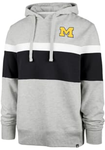 47 Michigan Wolverines Mens Grey Warren Fashion Hood