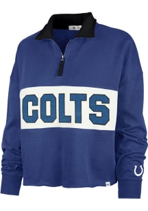 47 Indianapolis Colts Womens Blue Next Level 1/4 Zip Pullover