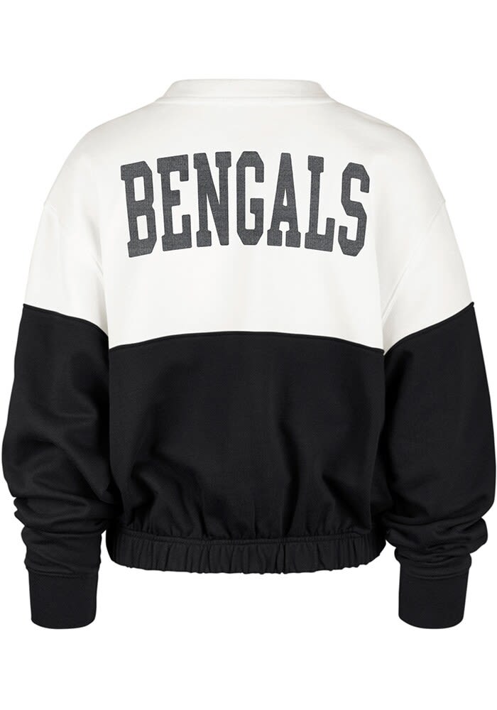 47 Cincinnati Bengals Womens White Take Two Crew Sweatshirt