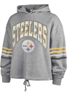47 Pittsburgh Steelers Womens Grey Upland Hooded Sweatshirt