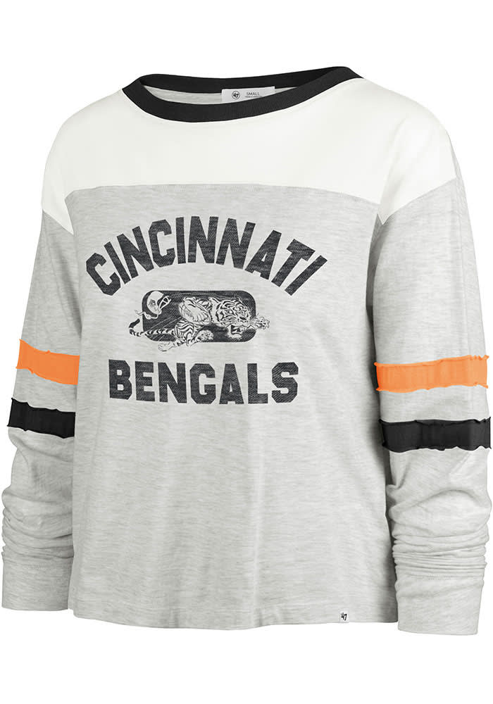 47 Women's Cincinnati Bengals Jada Grey Long Sleeve T-Shirt